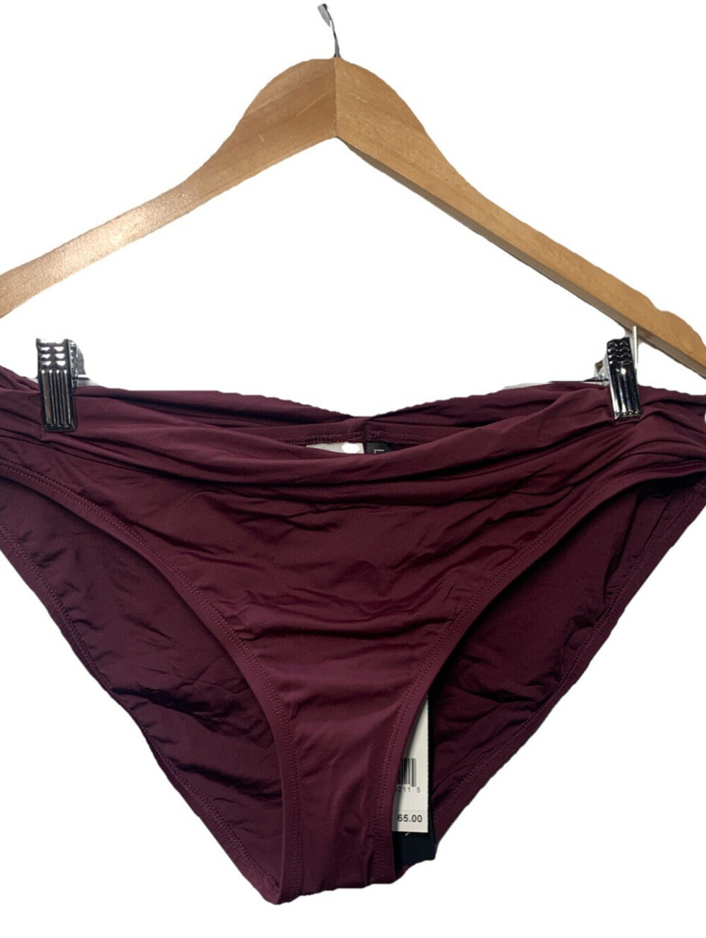 Island Goddess Shirred Band Hipster Bikini Swimsuit Bottom Underwear Size 16